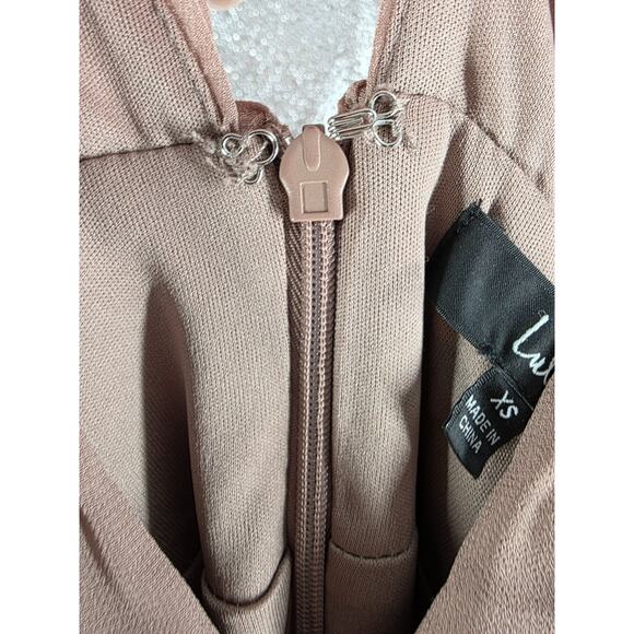 Lulus Heavenly Hues Taupe Sleeveless Plunge Neckline Chiffon Maxi Dress XS - Picture 5 of 9